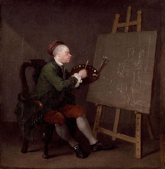 William Hogarth Self-portrait France oil painting art